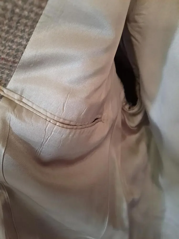 Brooks‎ Brothers Tan Plaid 2 Button Blazer 100% Camel Hair